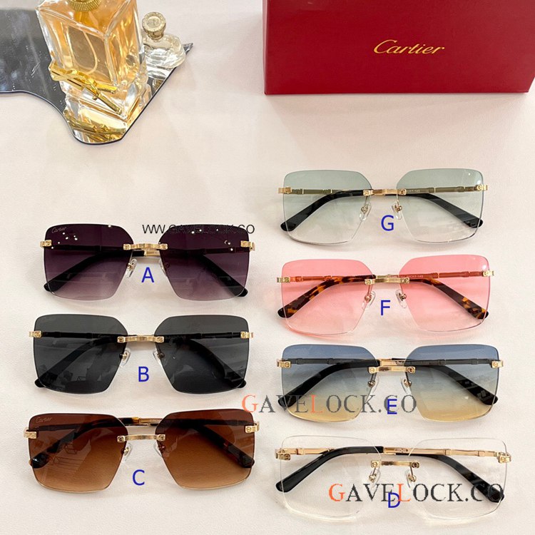 Replica Santos de Cartier Sunglasses CT0386 Fading lens